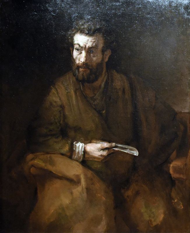 Rembrandt 1657 Saint Bartholomew From Timken Museum of Art San Diego At New York Met Breuer Unfinished